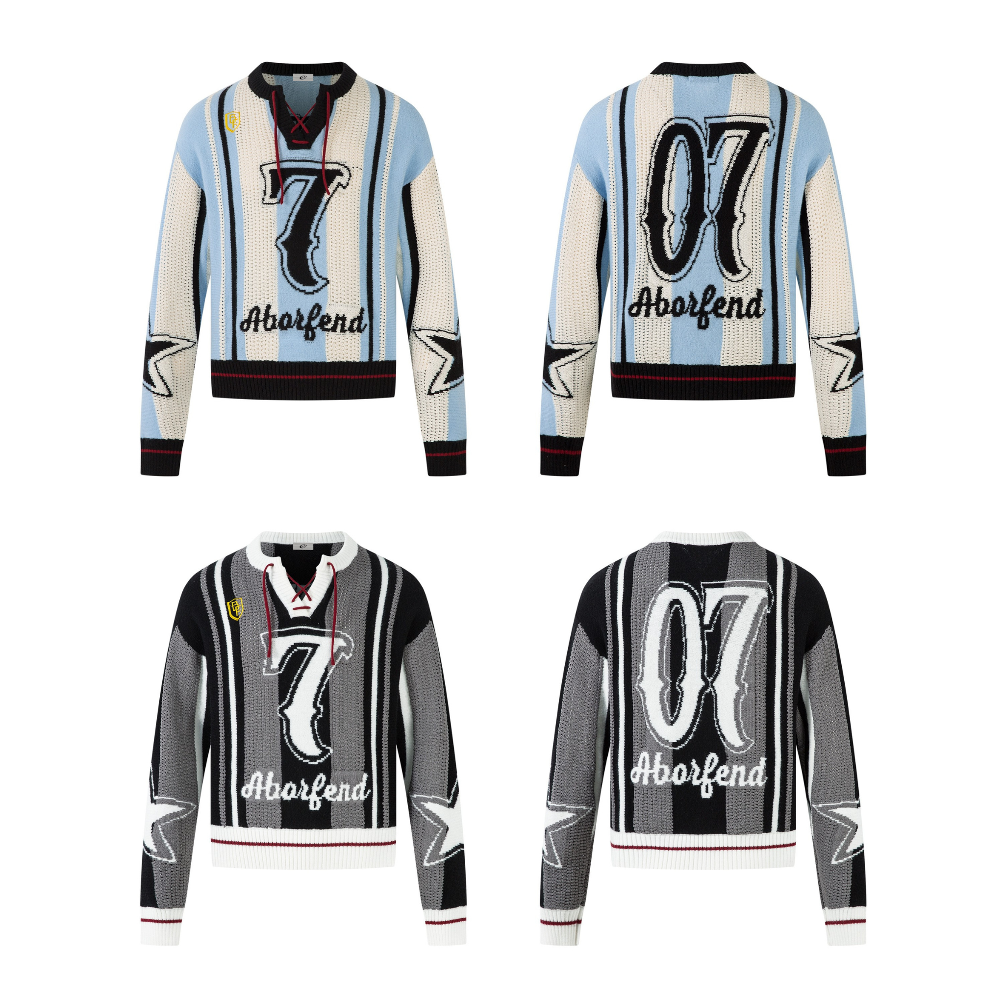 Omirad Varsity Stripe Knit Sweater