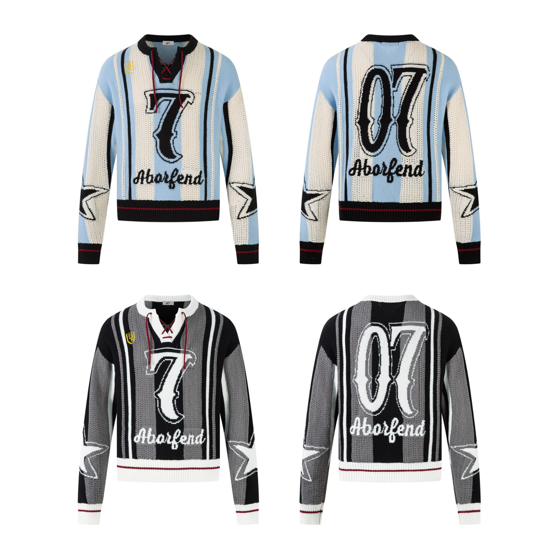 Omirad Varsity Stripe Knit Sweater