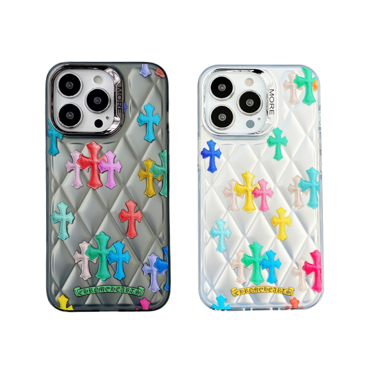 Graphic Phone Case Bundle | Rainbow Crosses Black & Rainbow Crosses White