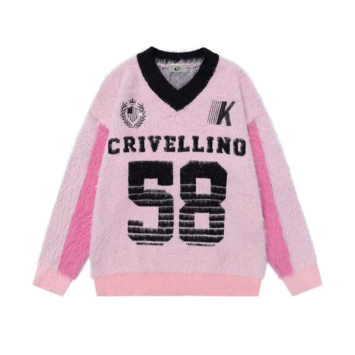 Omirad Retro Varsity Knit Sweater