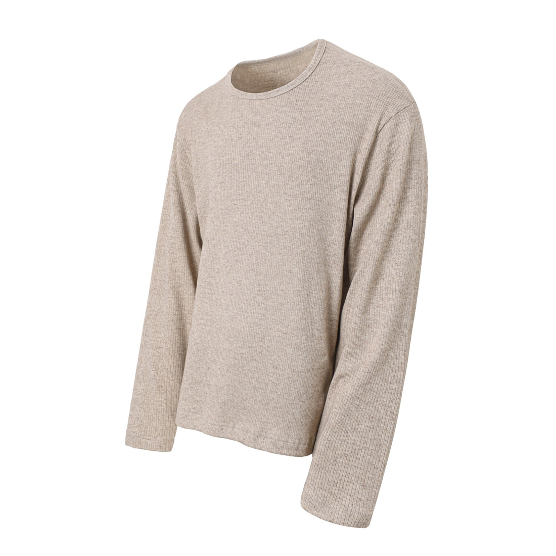 Omirad Ribbed Texture Long-Sleeve Tee
