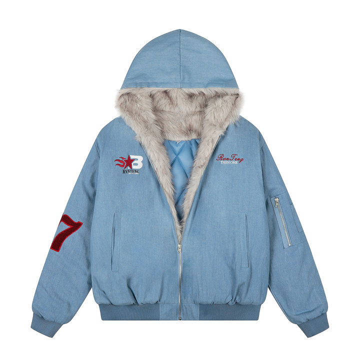 Omirad “97 Denim Varsity Hooded Jacket”