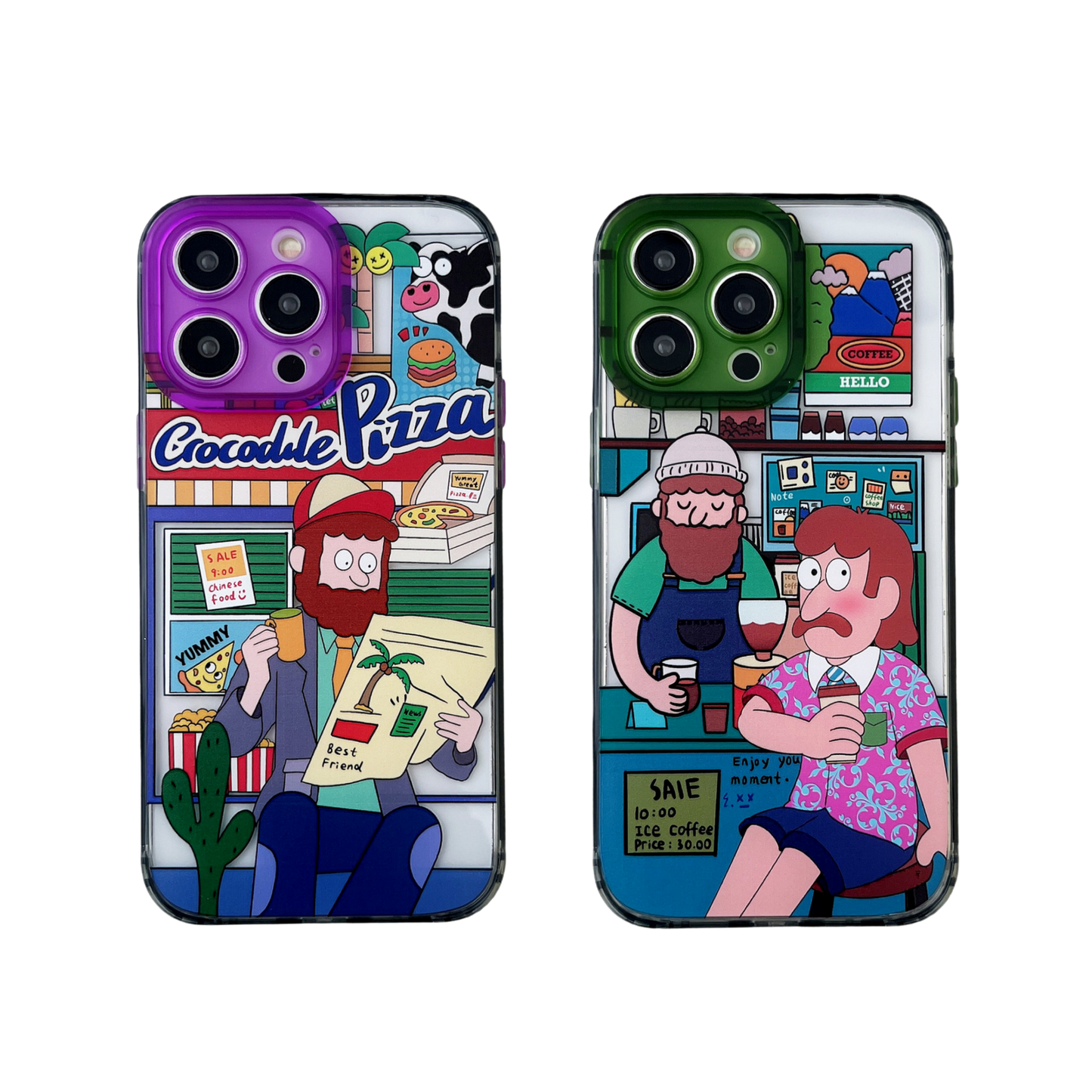 Graphic Phone Case Bundle | Street Vendor Green & Street Vendor Purple