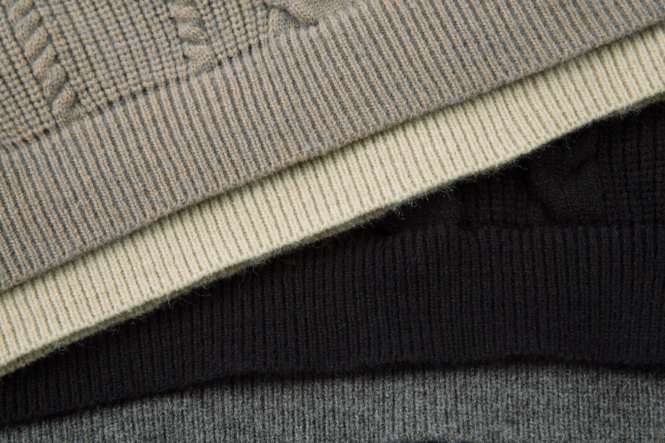 Omirad Vintage Cable Knit Polo Sweater