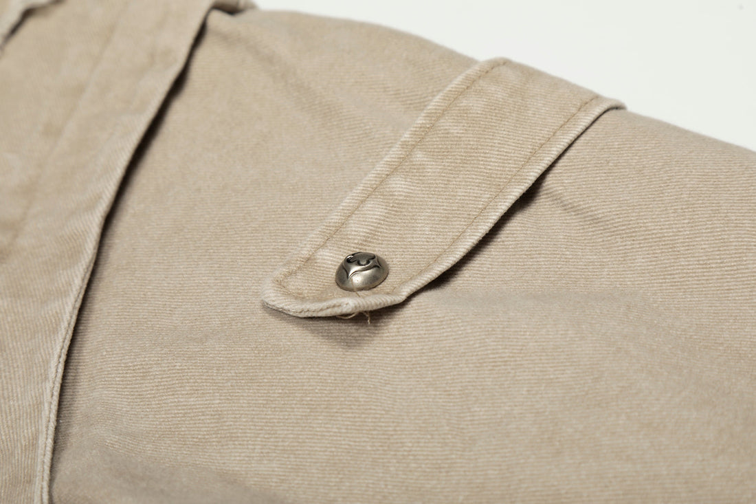 Omirad Washed Shearling-Lined Denim Hooded Jacket