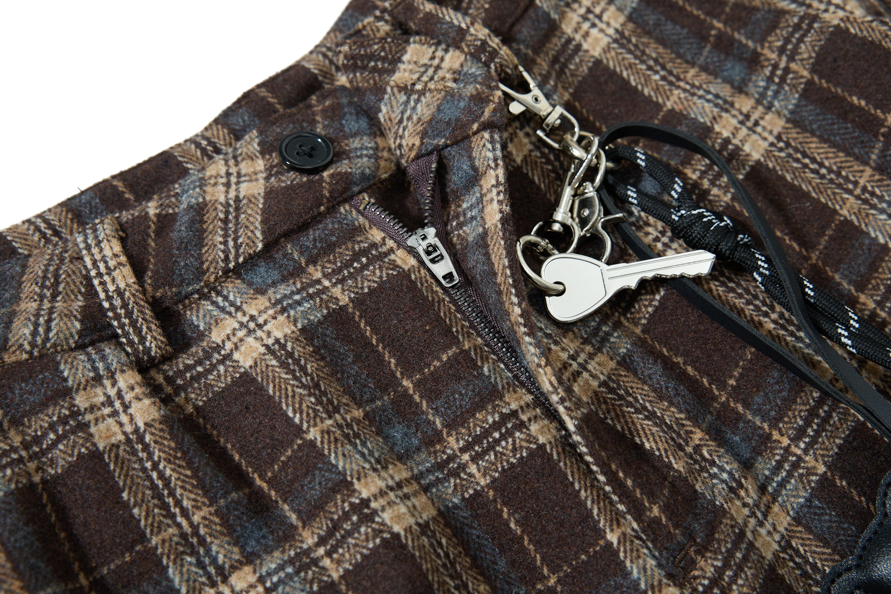 Omirad Vintage Check Wool-Blend Cargo Pants