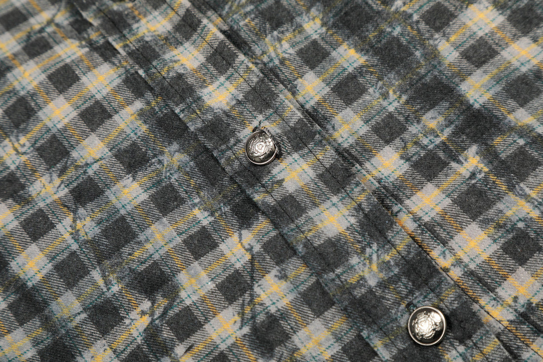 Omirad Vintage Plaid Button-Up Jacket