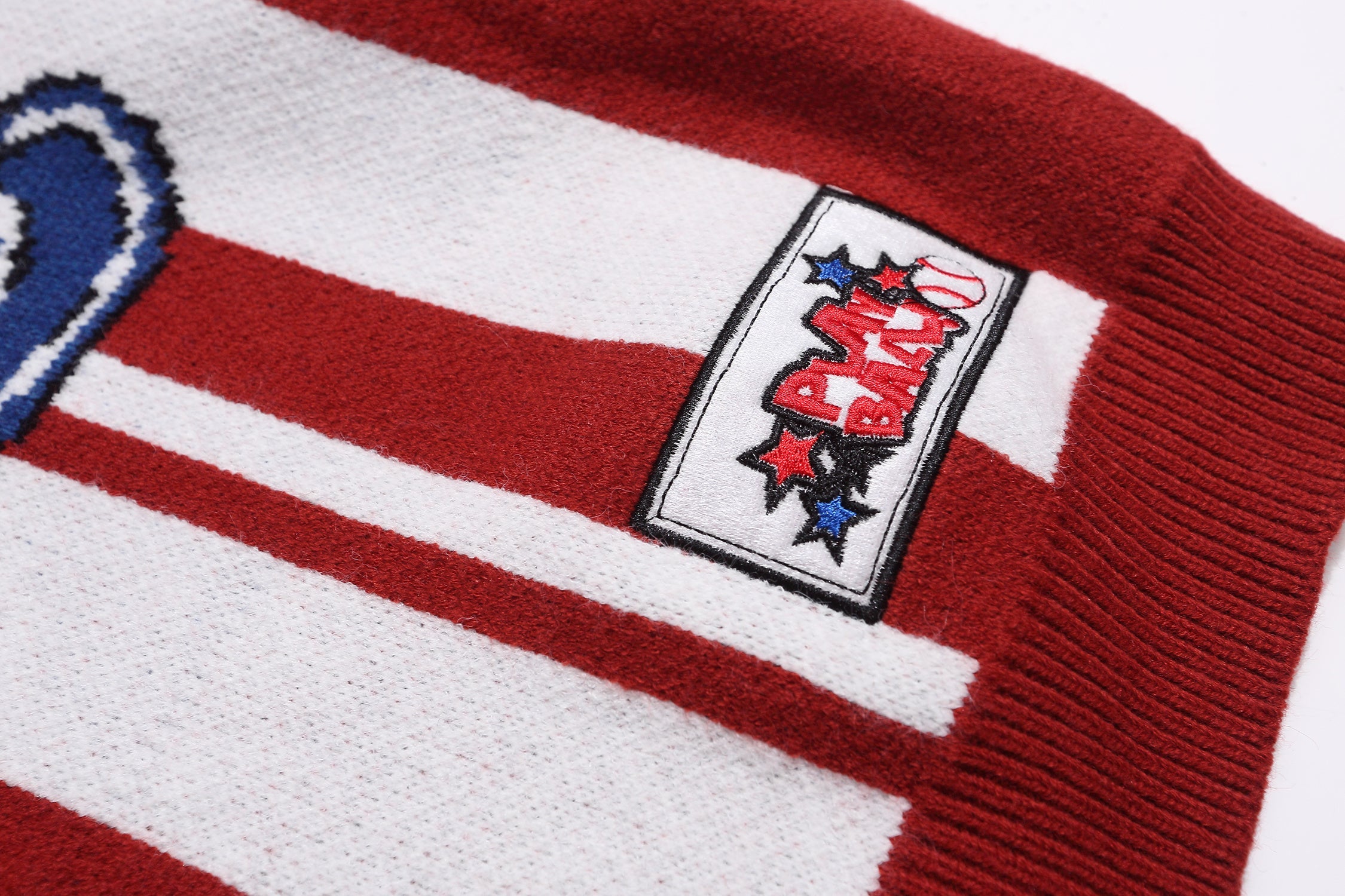 Omirad Retro Varsity Stripe Knit Sweater