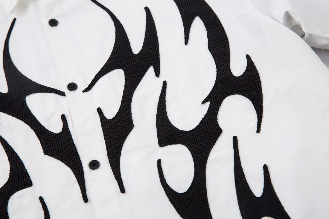 Omirad Tribal Flame Layered Shirt