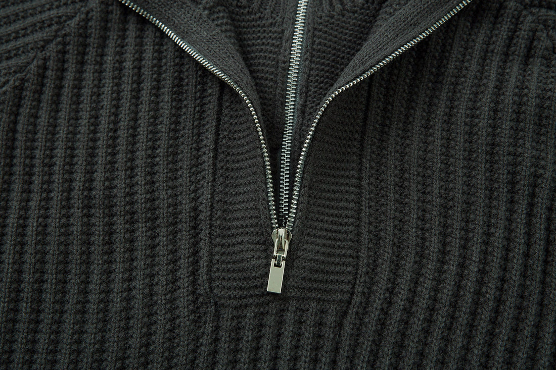 Omirad Minimalist Half-Zip Knit Sweater