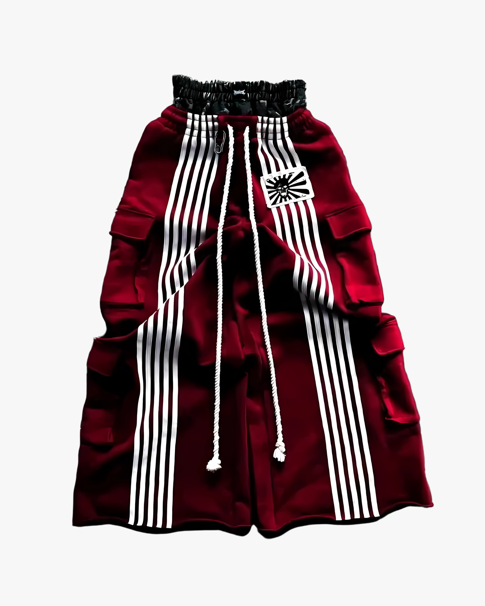 Multi-Stripe Oversized Utility Cargo Pants