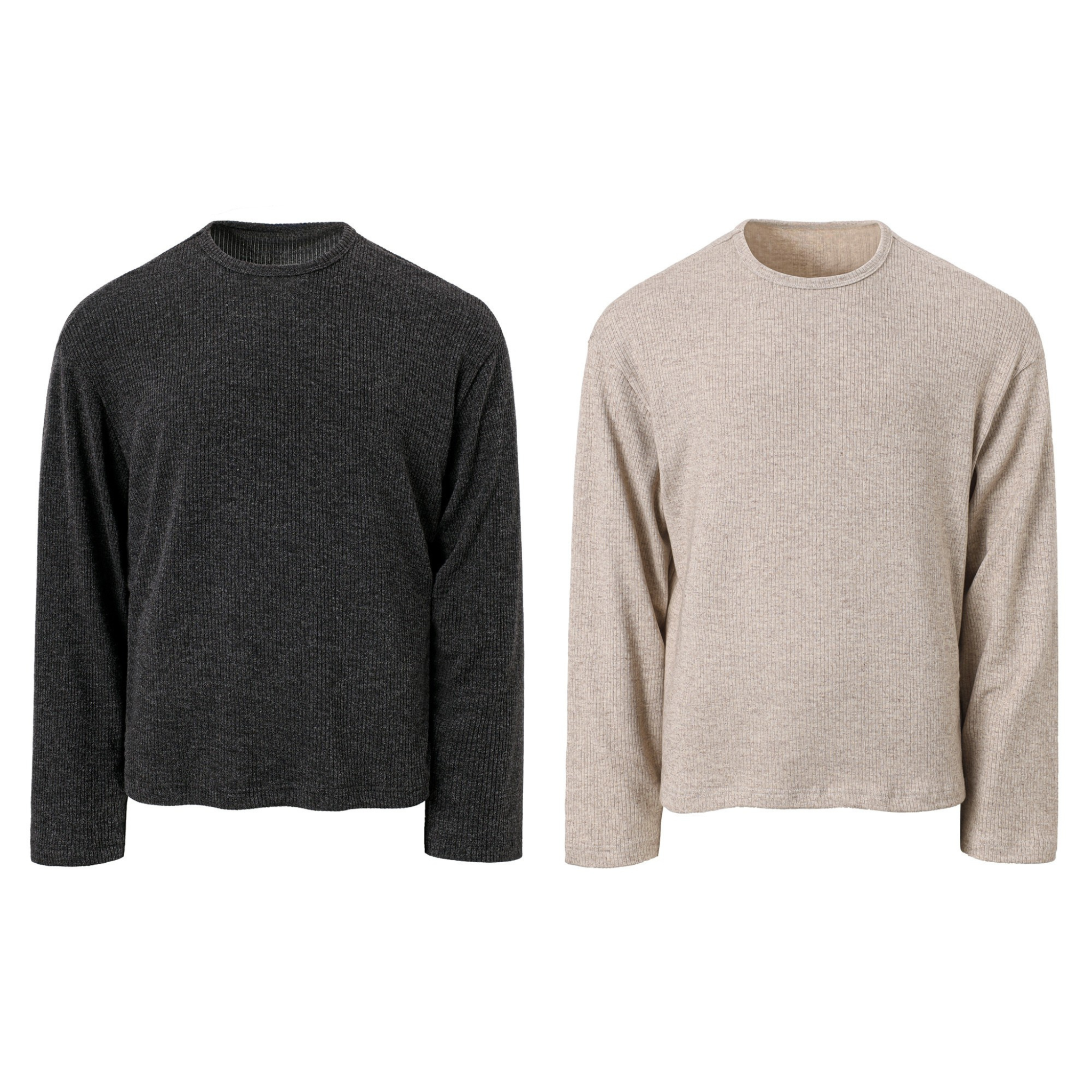 Omirad Ribbed Texture Long-Sleeve Tee