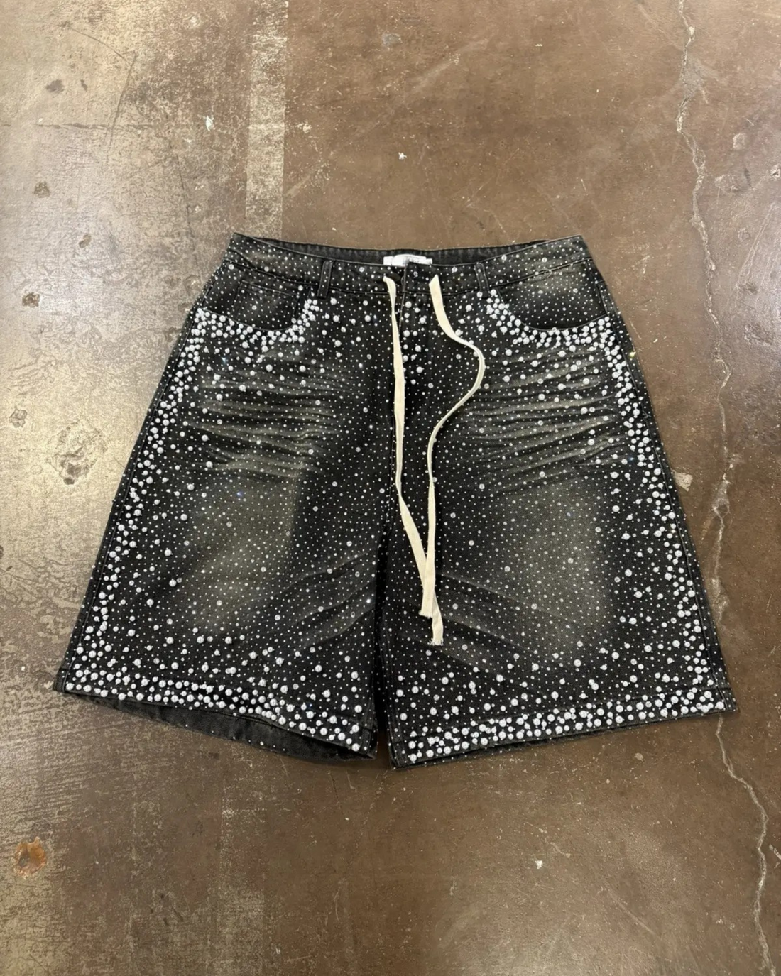 Starfall Crystals Denim Shorts