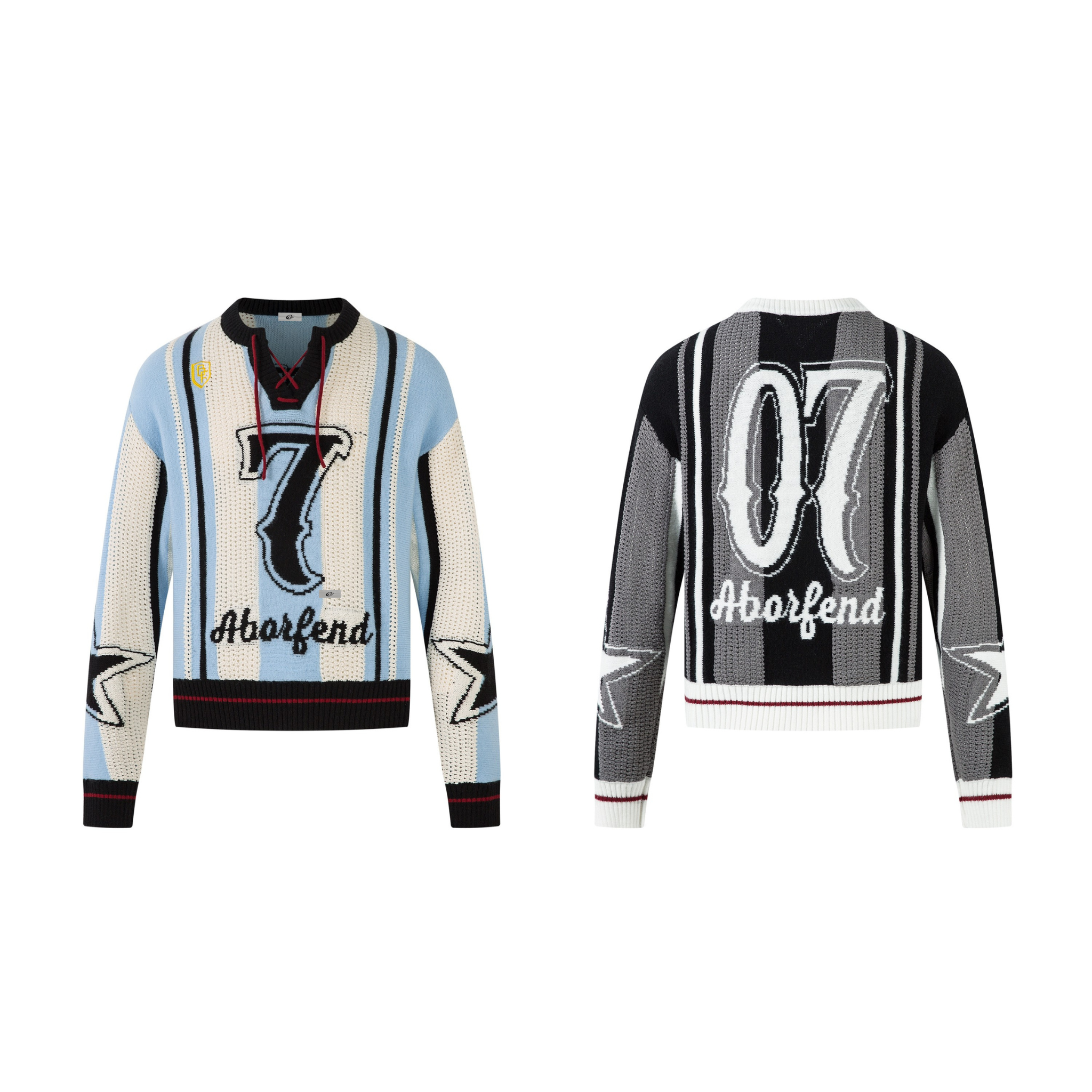 Omirad Varsity Stripe Knit Sweater