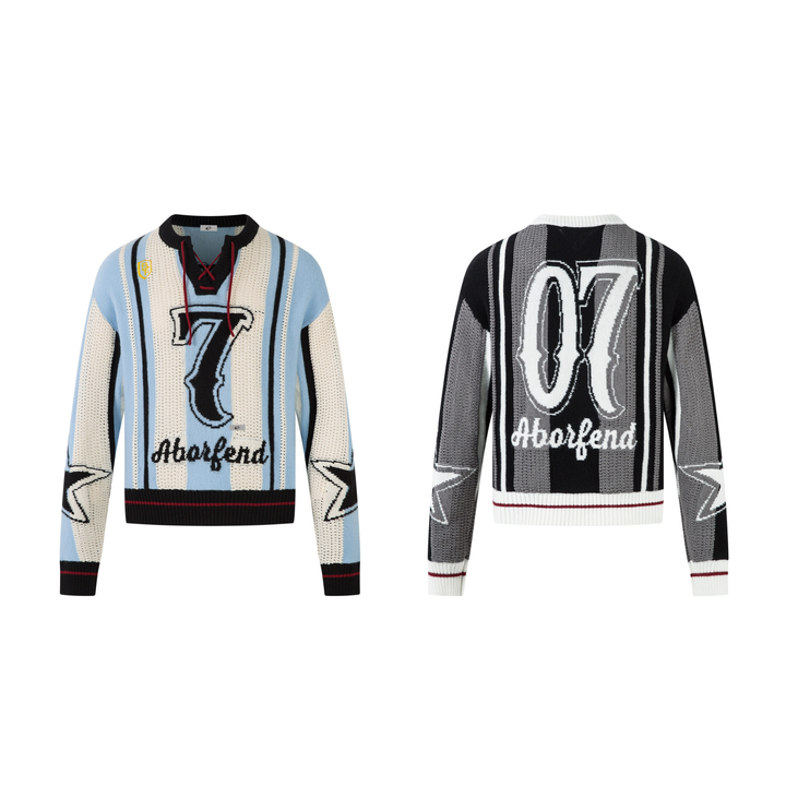 Omirad Varsity Stripe Knit Sweater