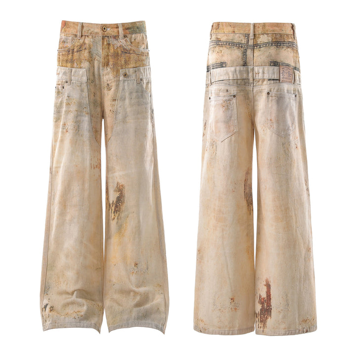 Omirad Vintage Washed Workwear Jeans