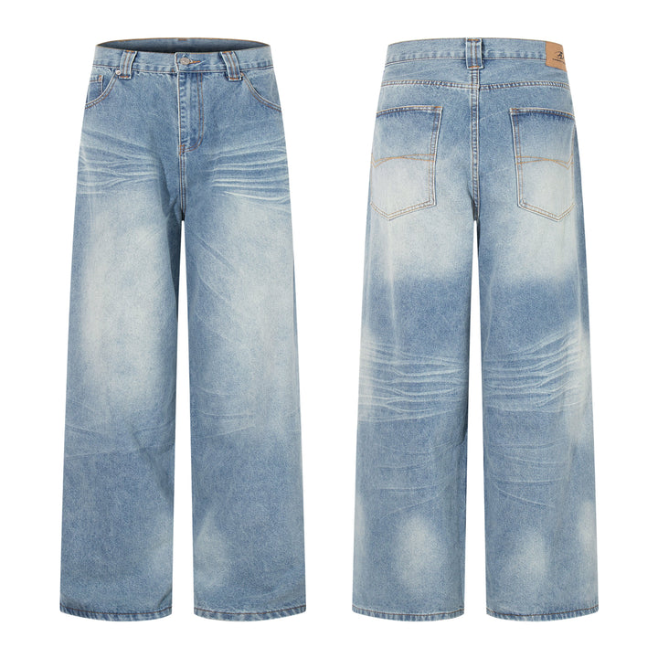 Omirad Washed Wide-Leg Denim Pants