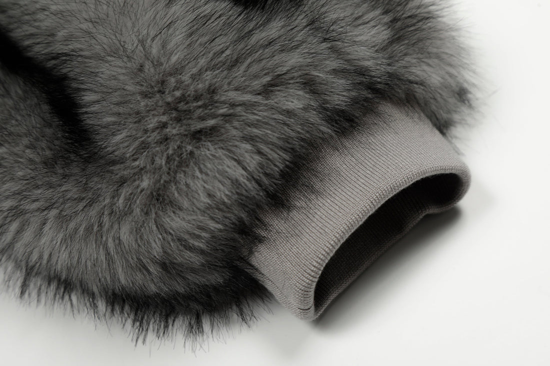 Omirad Reversible Faux Suede Fur Hooded Jacket