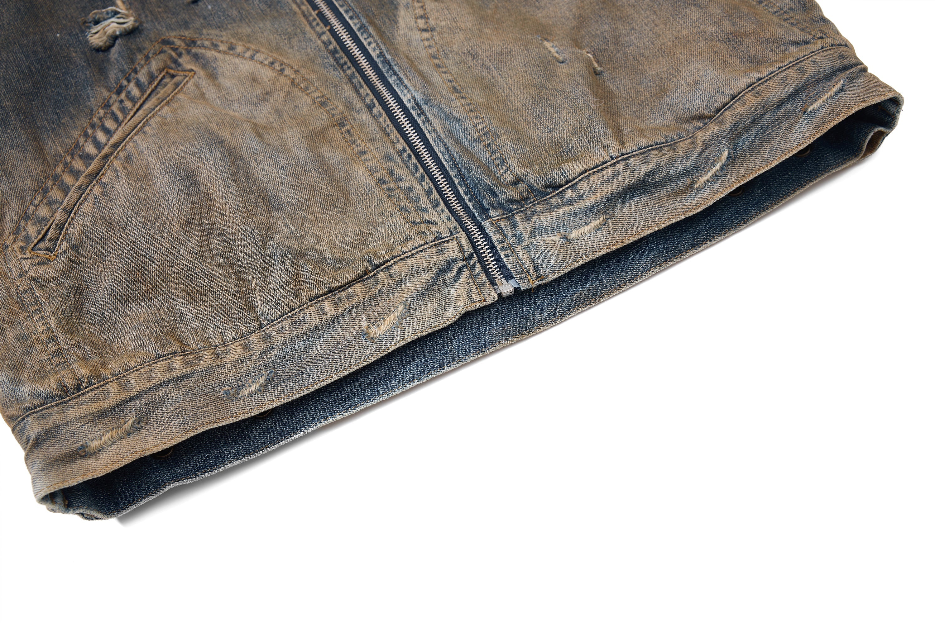 Omirad Vintage Distressed Denim Jacket