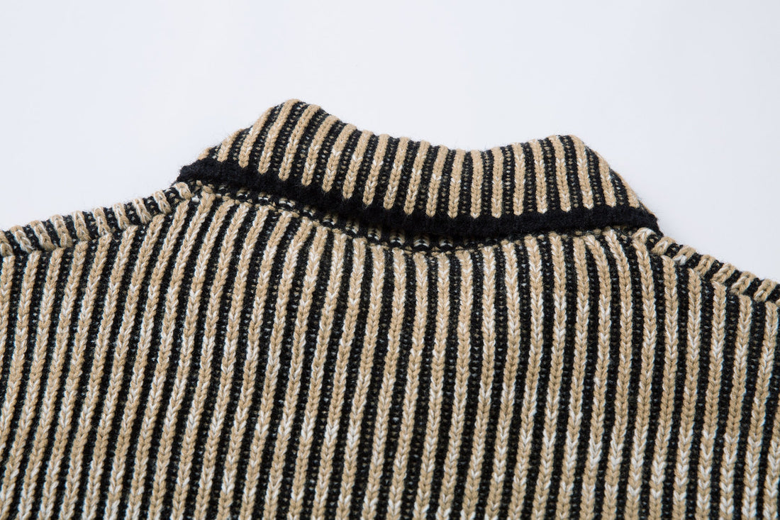 Omirad Striped Textured Zip Jacket