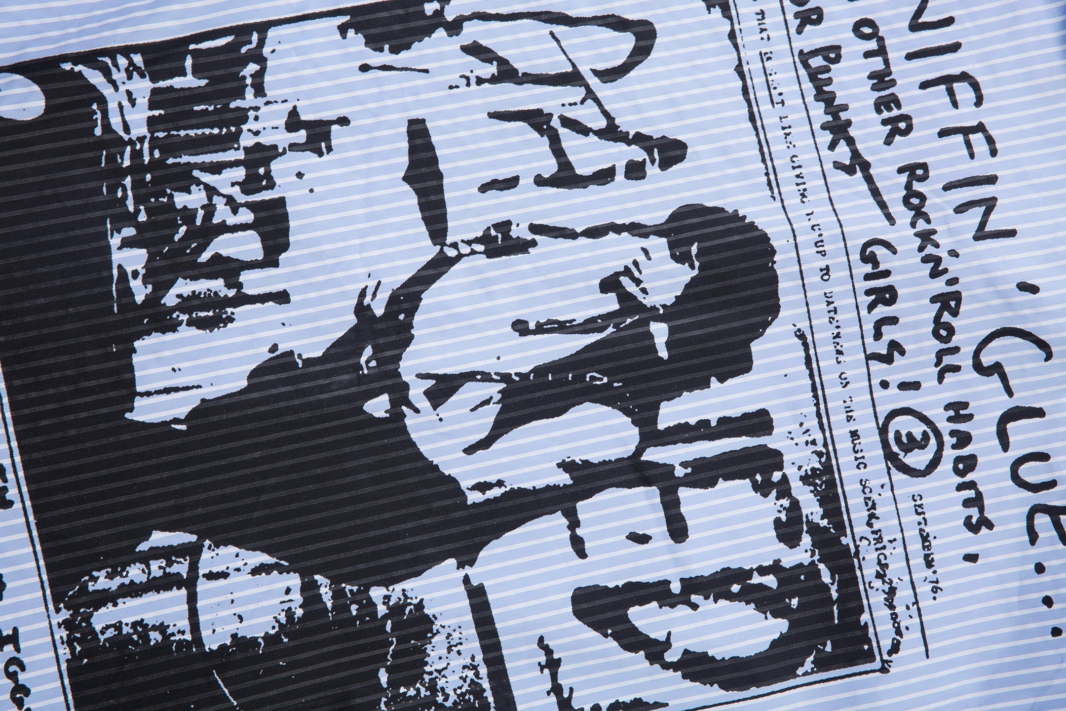 Omirad Punk Print Layered Stripe Shirt