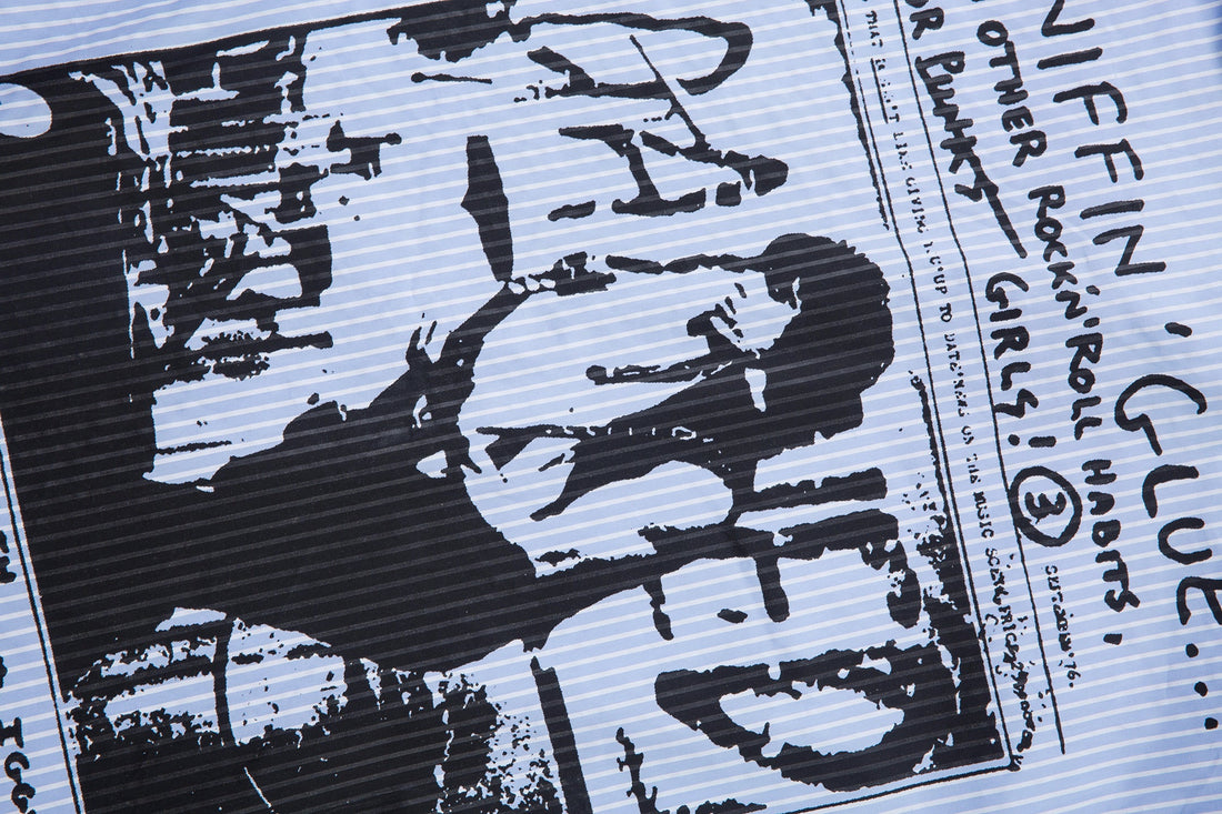 Omirad Punk Print Layered Stripe Shirt