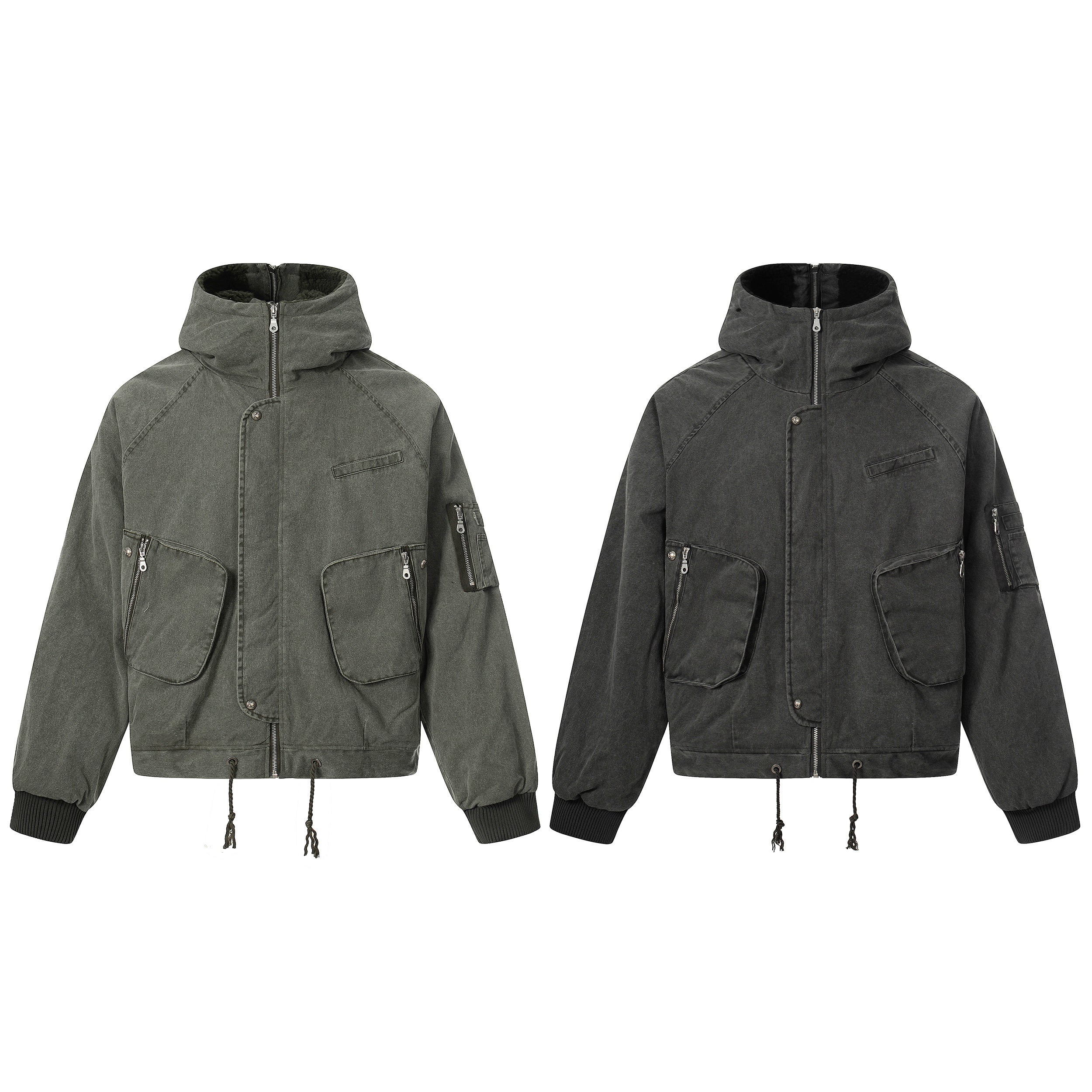 Omirad Washed Utility Hooded Jacket