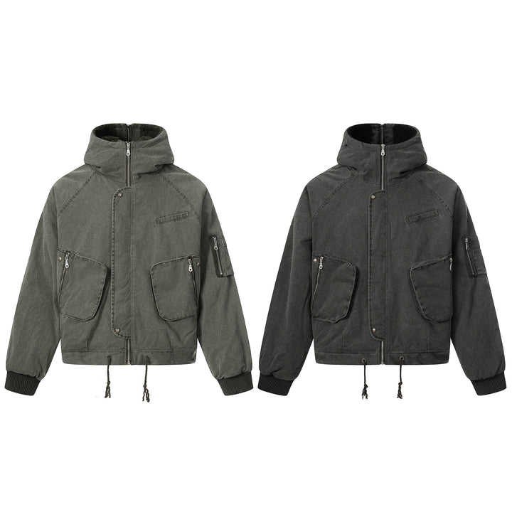 Omirad Washed Utility Hooded Jacket
