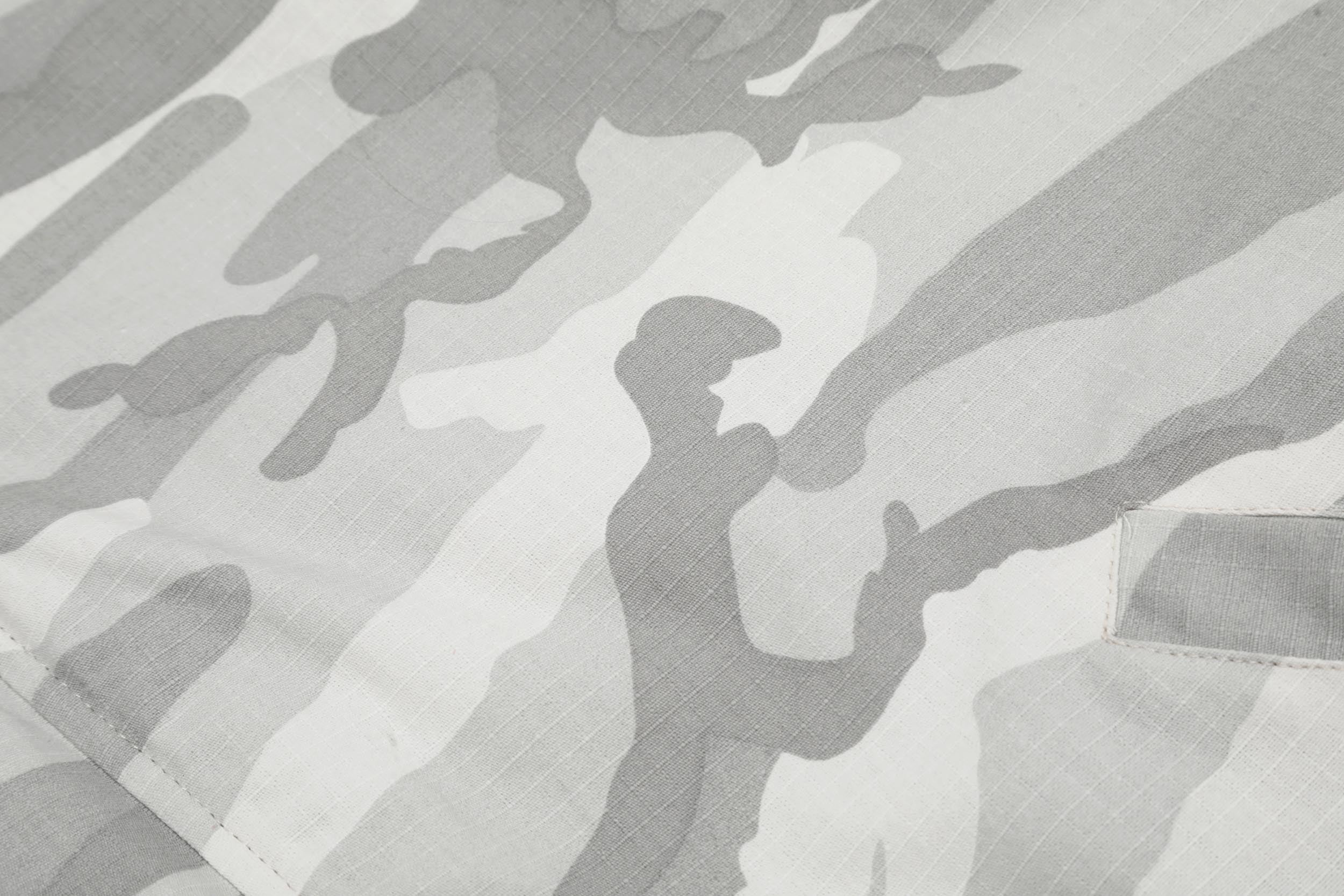 Omirad White Camo Faux Fur Hooded Padded Jacket