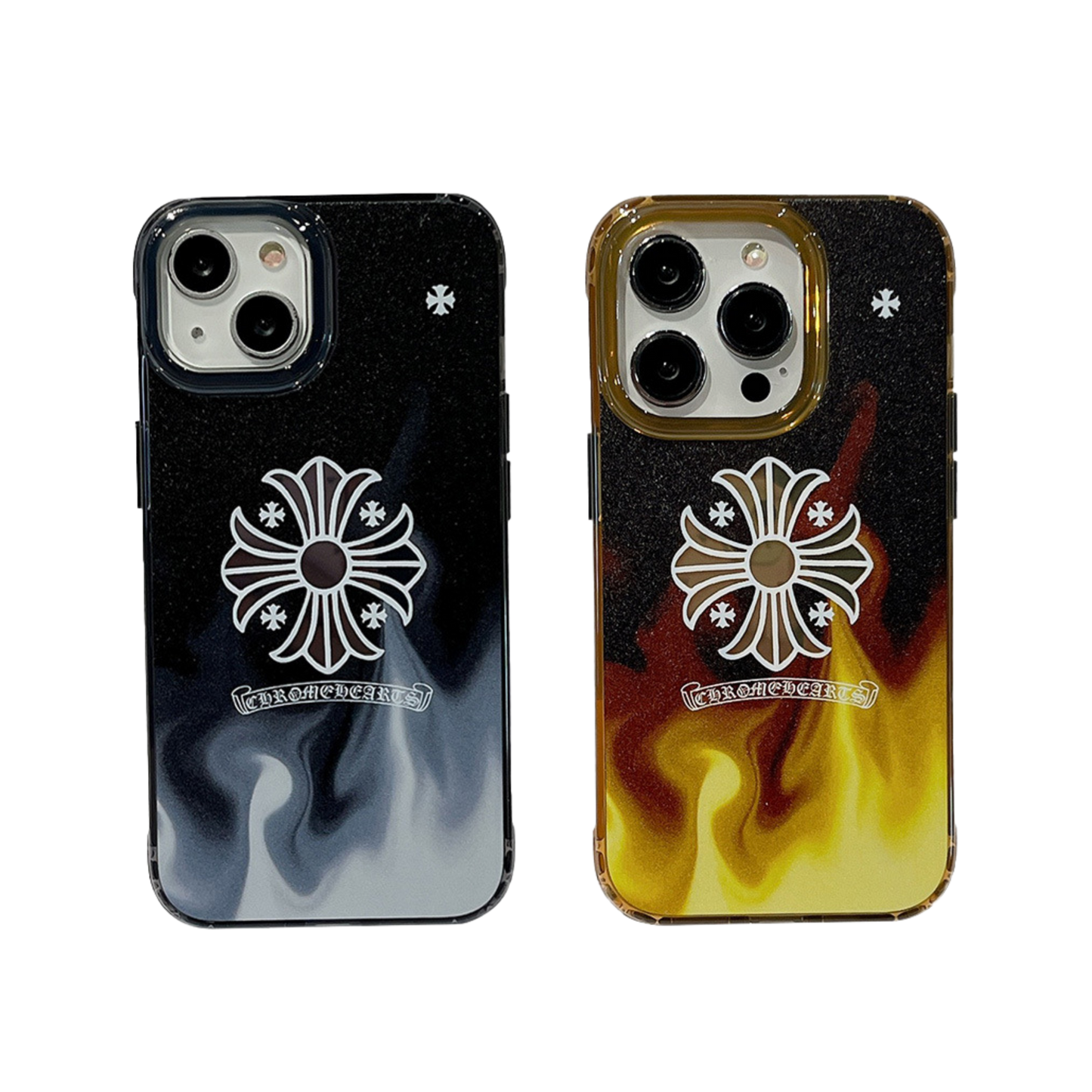 Graphic Phone Case Bundle |Fire Cross Yellow & Fire Cross Grey