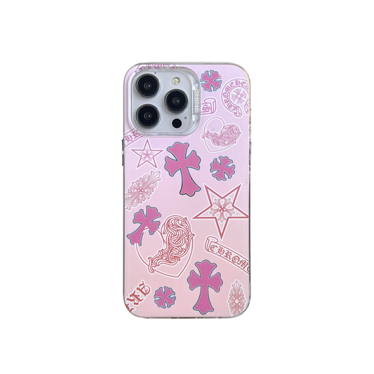 Aurora Phone Case | Crosses Baby Pink