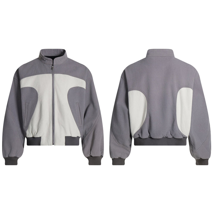 Omirad Two-Tone Curved Panel Bomber Jacket