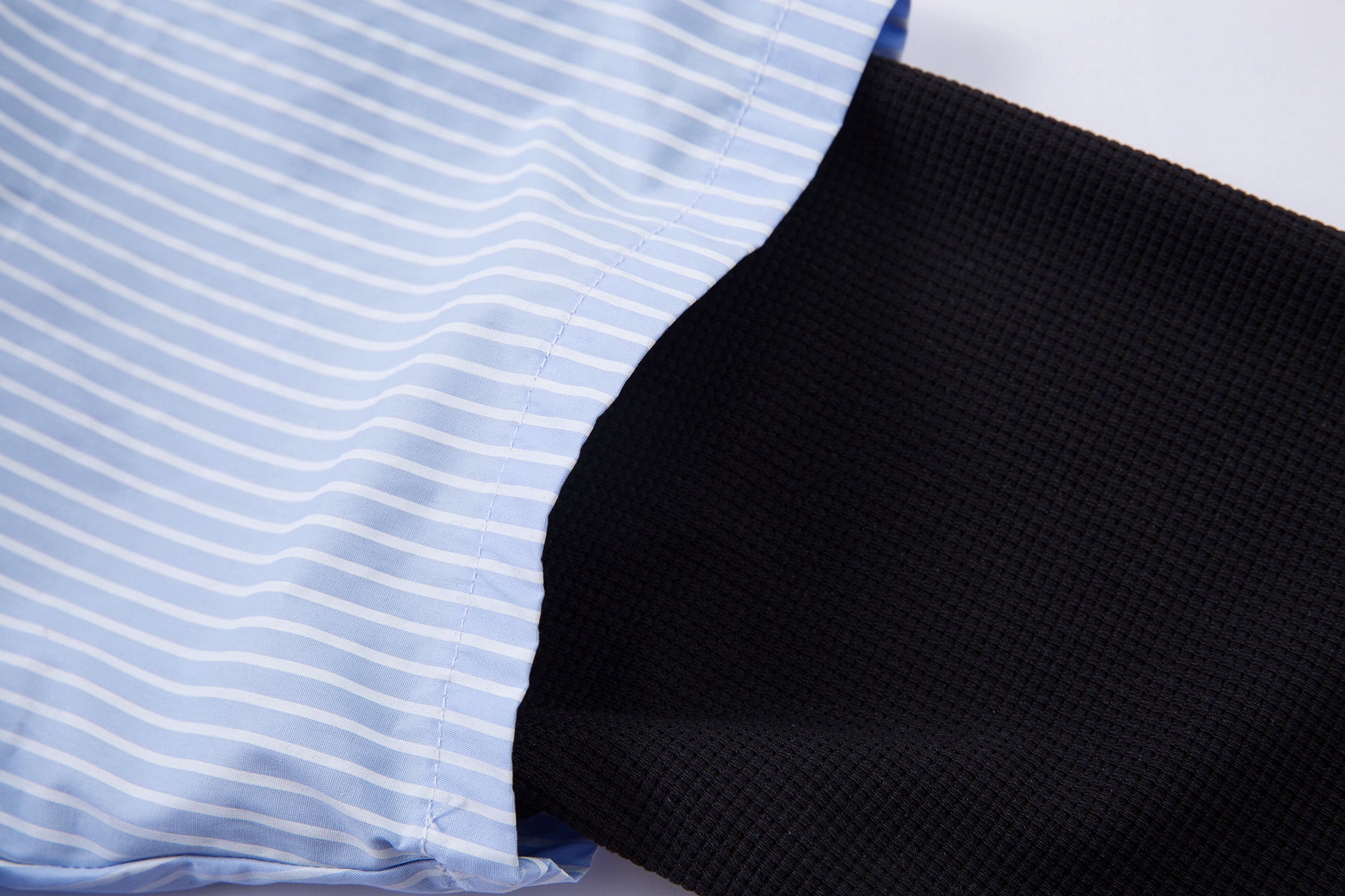 Omirad Punk Print Layered Stripe Shirt