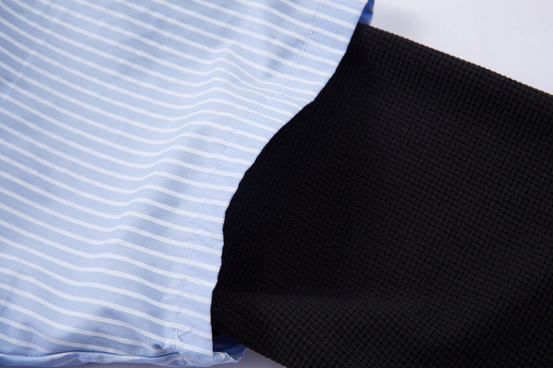 Omirad Punk Print Layered Stripe Shirt