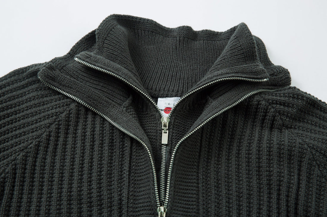 Omirad Minimalist Half-Zip Knit Sweater