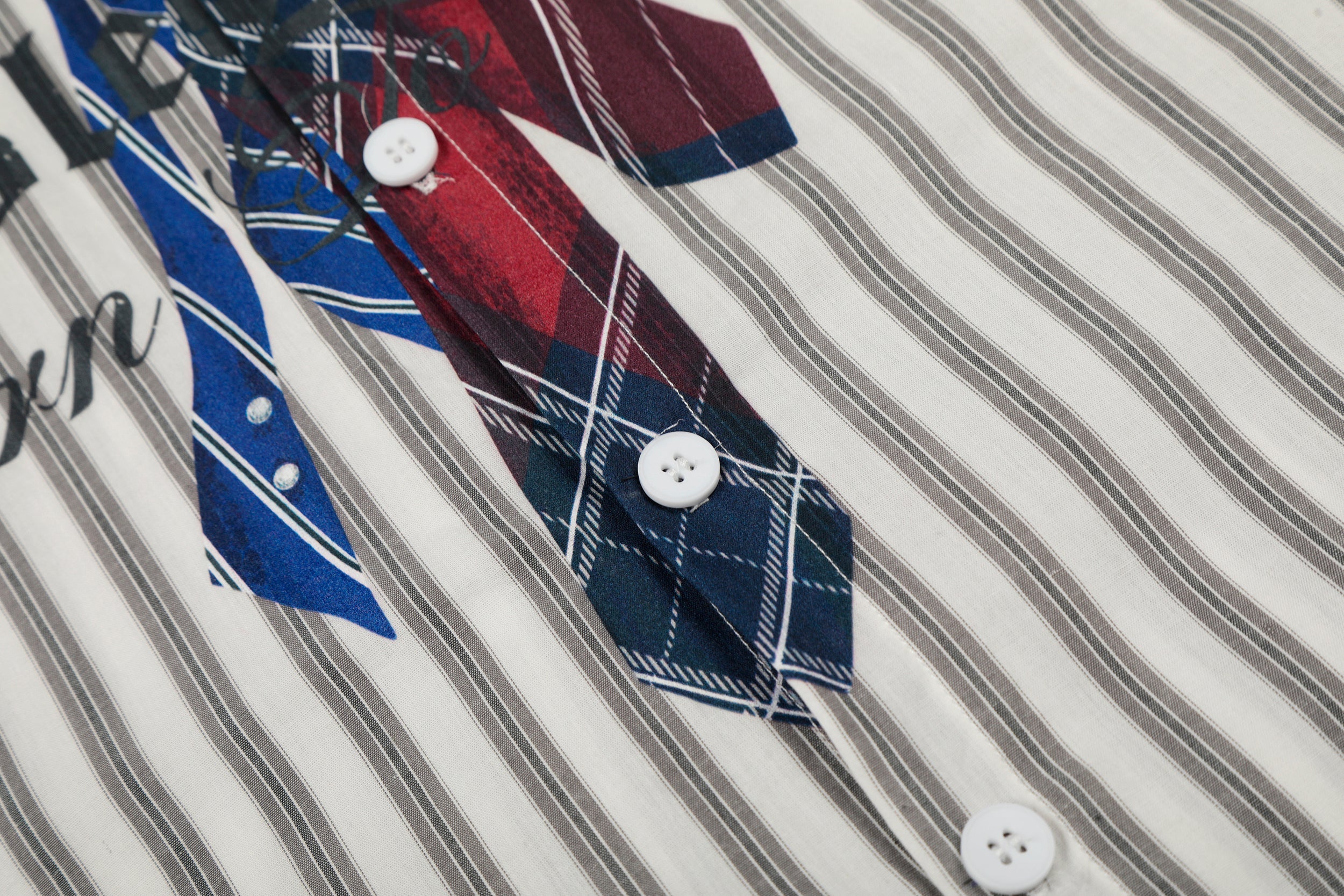 Omirad Striped Tie-Detail Button-Up Shirt