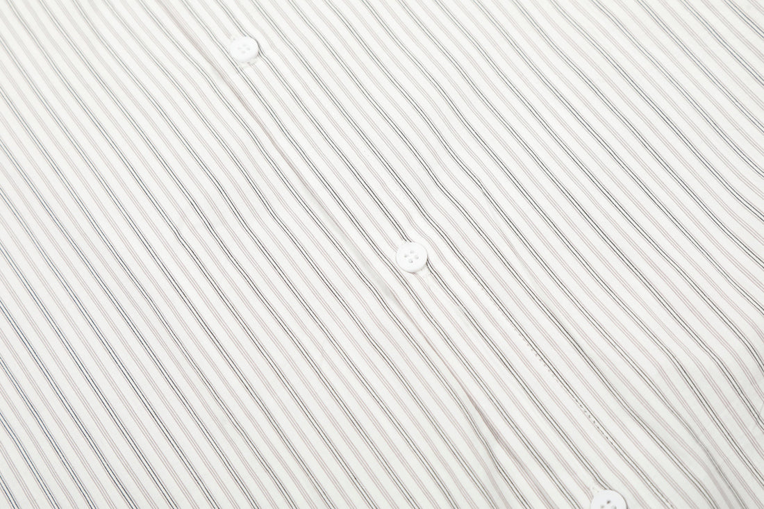 Omirad Striped Logo Button-Up Shirt