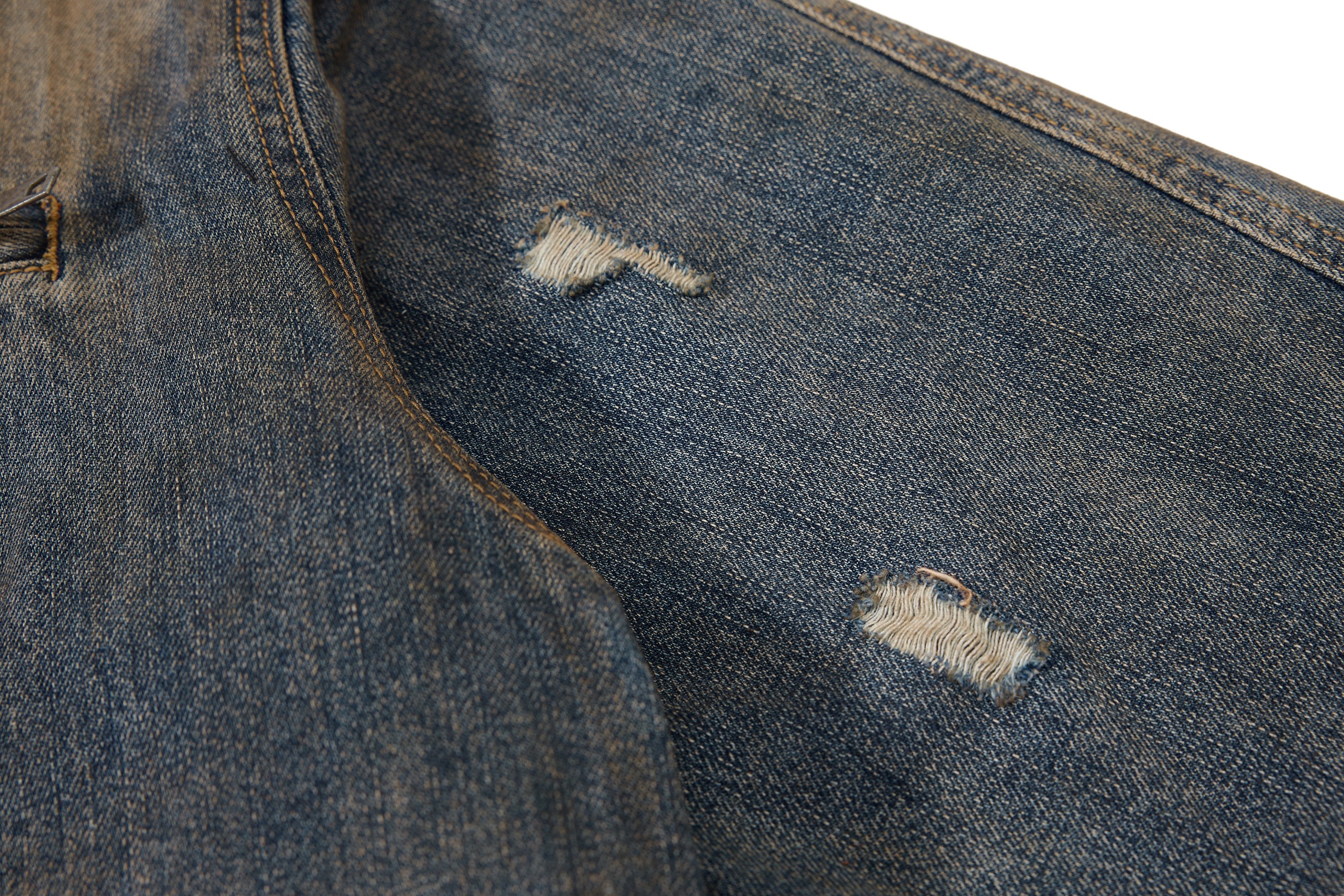 Omirad Vintage Distressed Denim Jacket