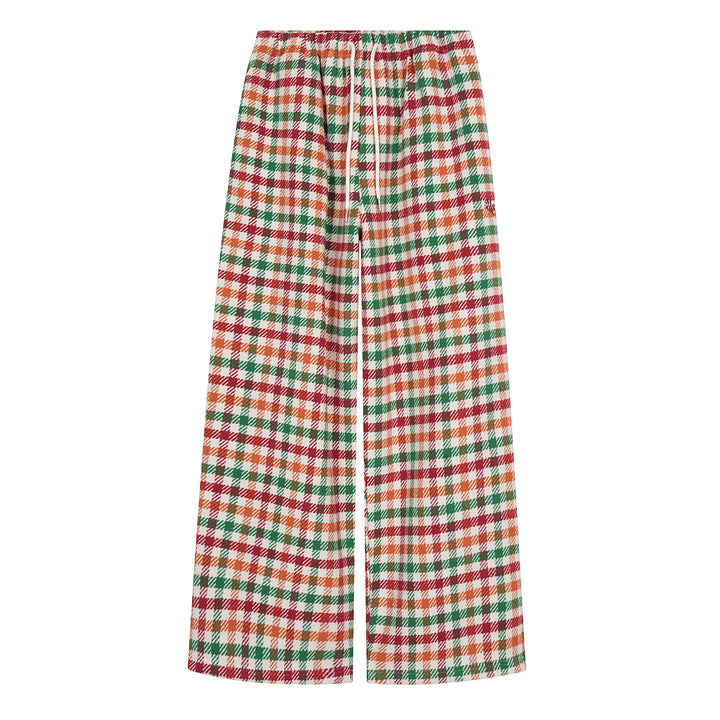 Omirad Vintage Plaid Wide-Leg Pants
