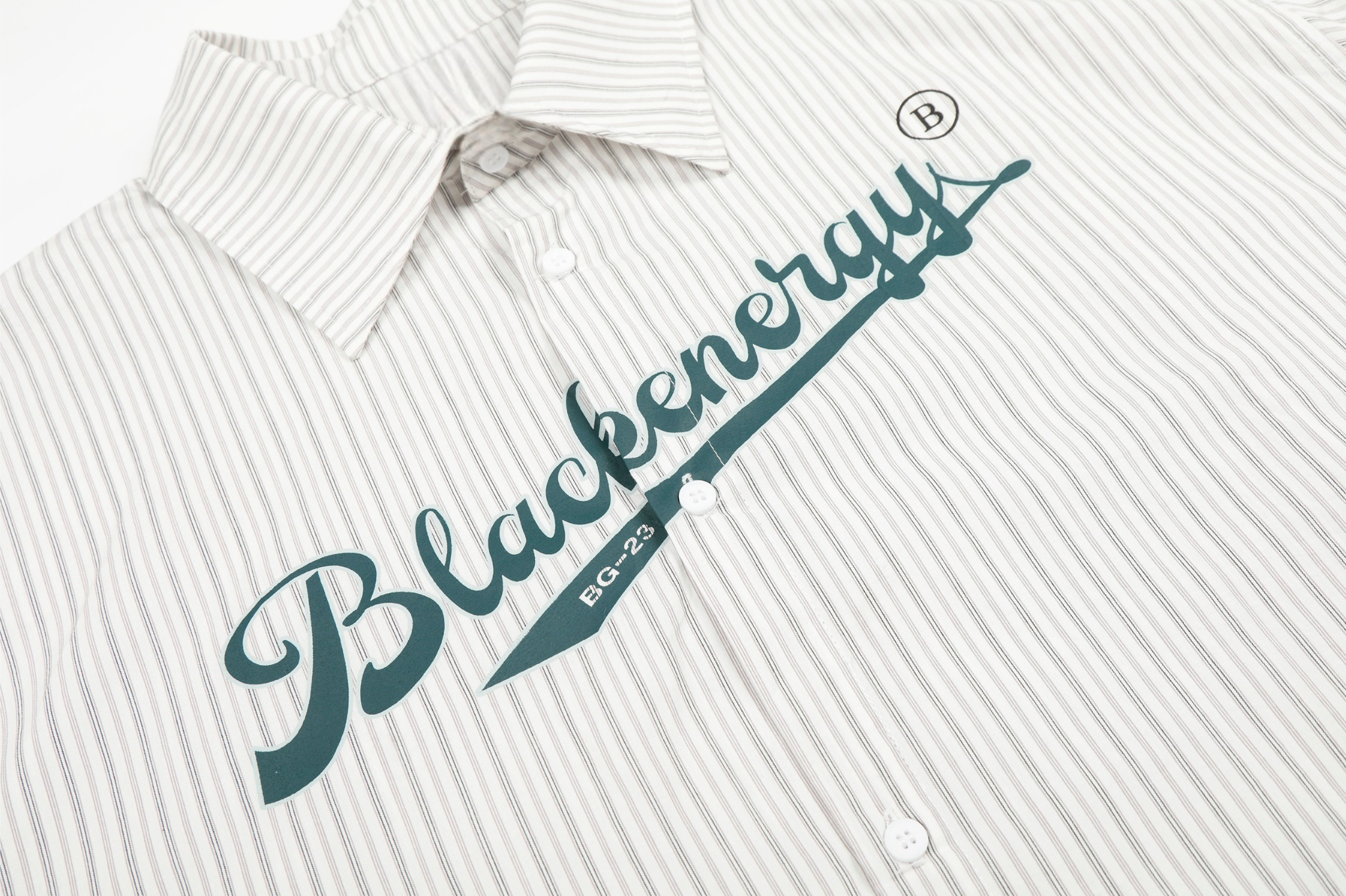 Omirad Striped Logo Button-Up Shirt