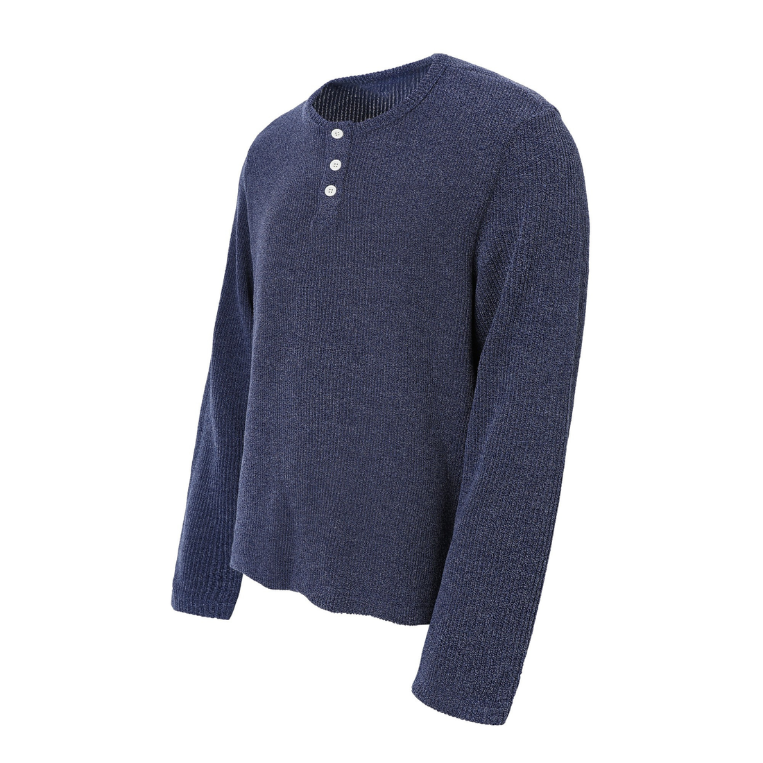Omirad Ribbed Henley Long-Sleeve Tee