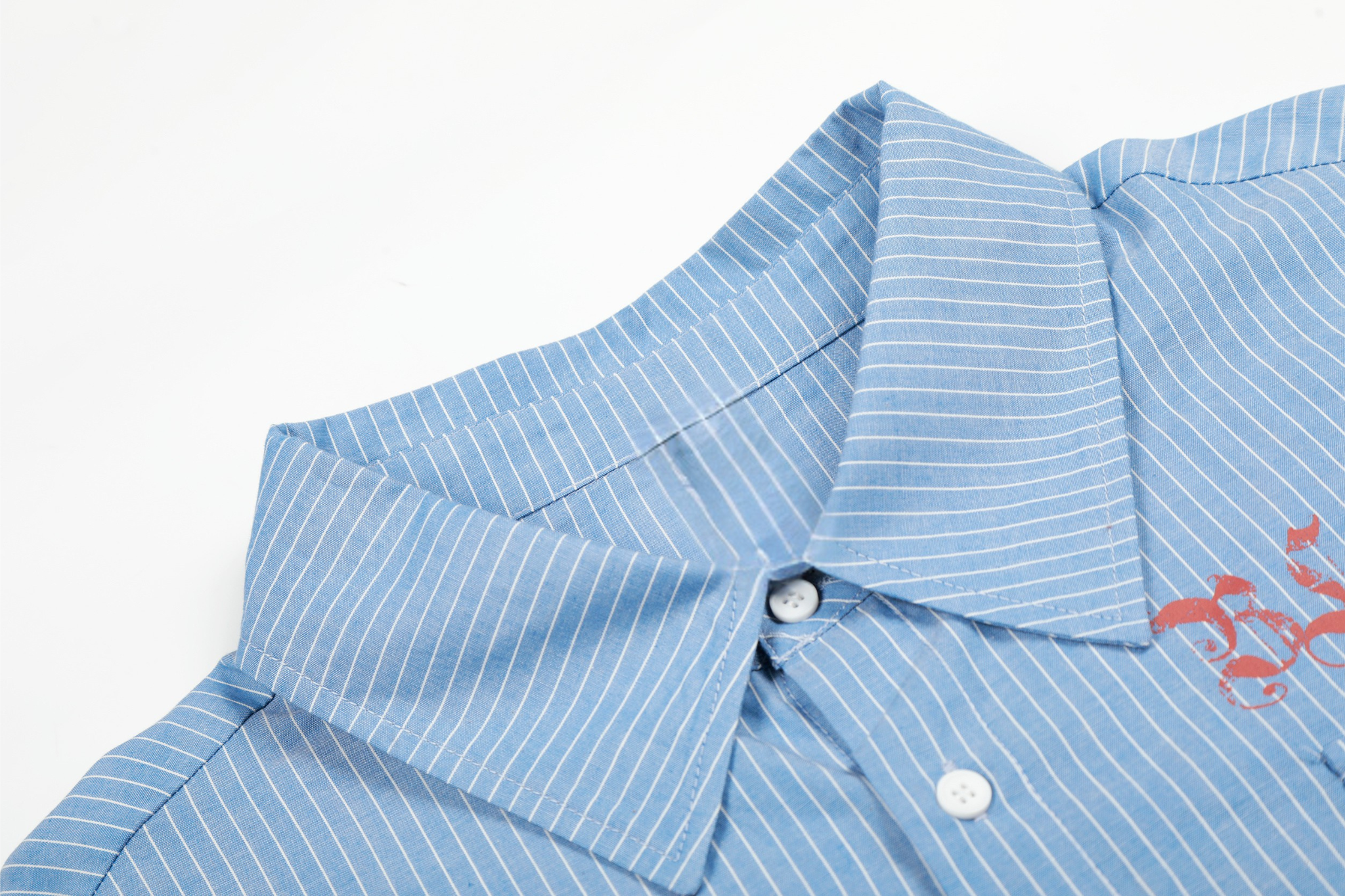 Omirad Striped Graphic Button-Up Shirt