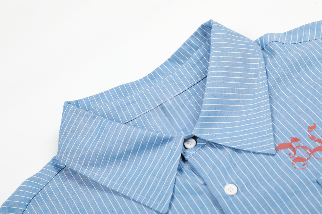 Omirad Striped Graphic Button-Up Shirt