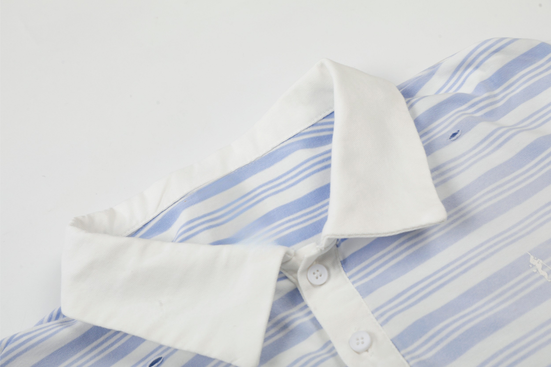 Omirad Striped Long Sleeve Polo Shirt