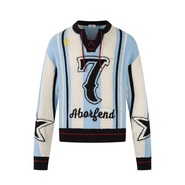 Omirad Varsity Stripe Knit Sweater