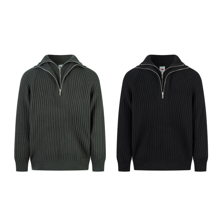Omirad Minimalist Half-Zip Knit Sweater