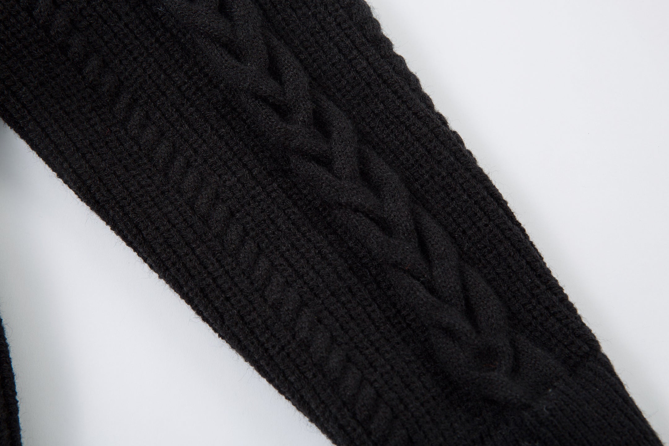 Omirad Vintage Cable Knit Polo Sweater