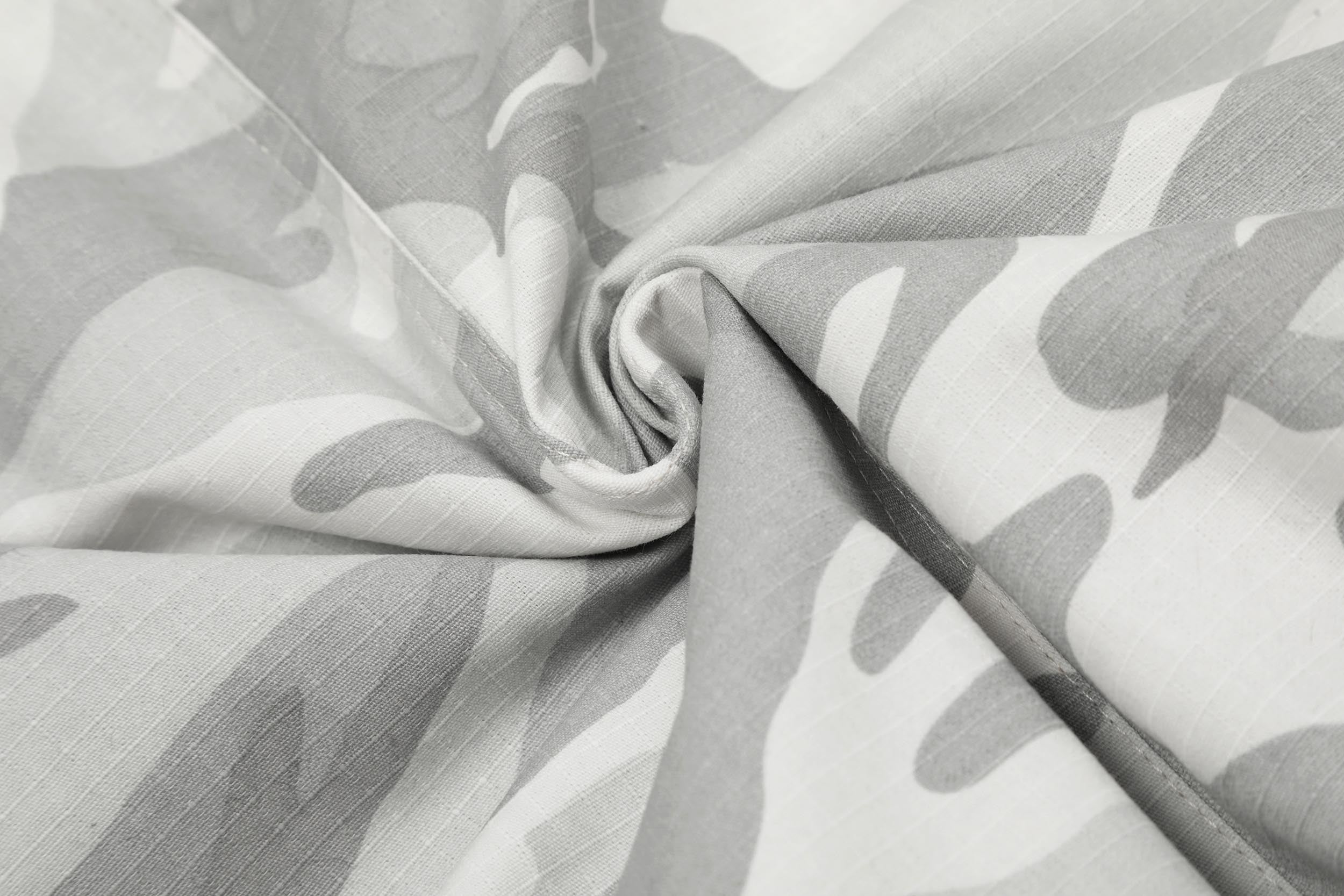 Omirad White Camo Faux Fur Hooded Padded Jacket