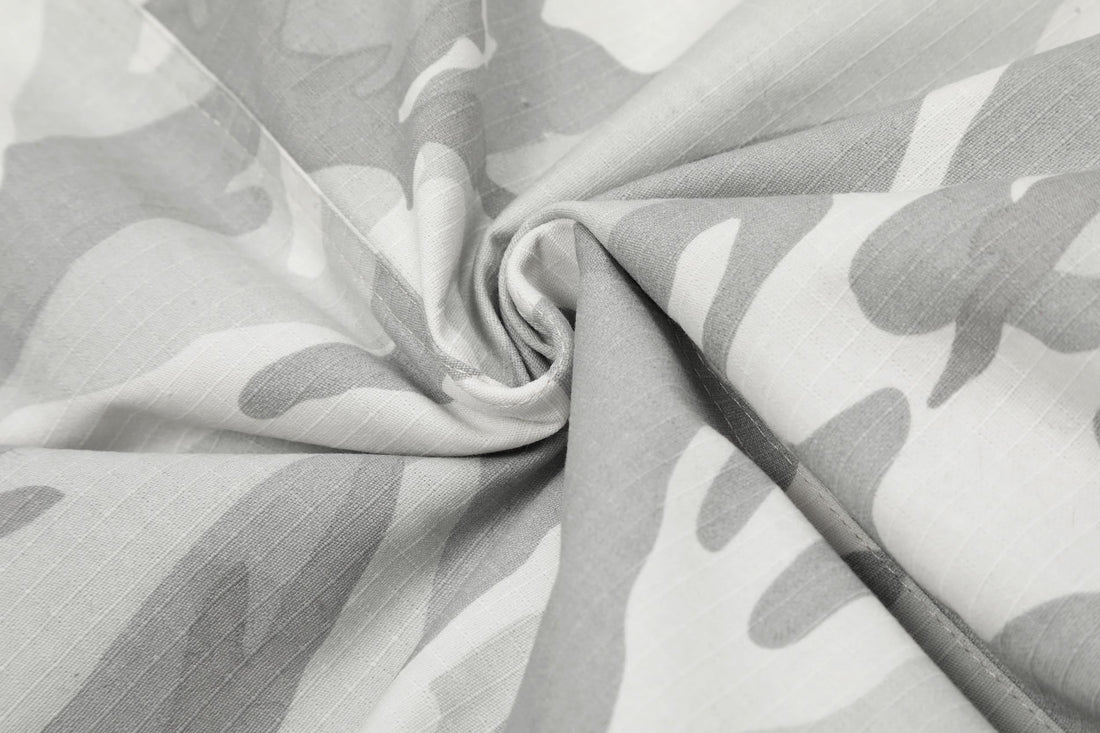 Omirad White Camo Faux Fur Hooded Padded Jacket