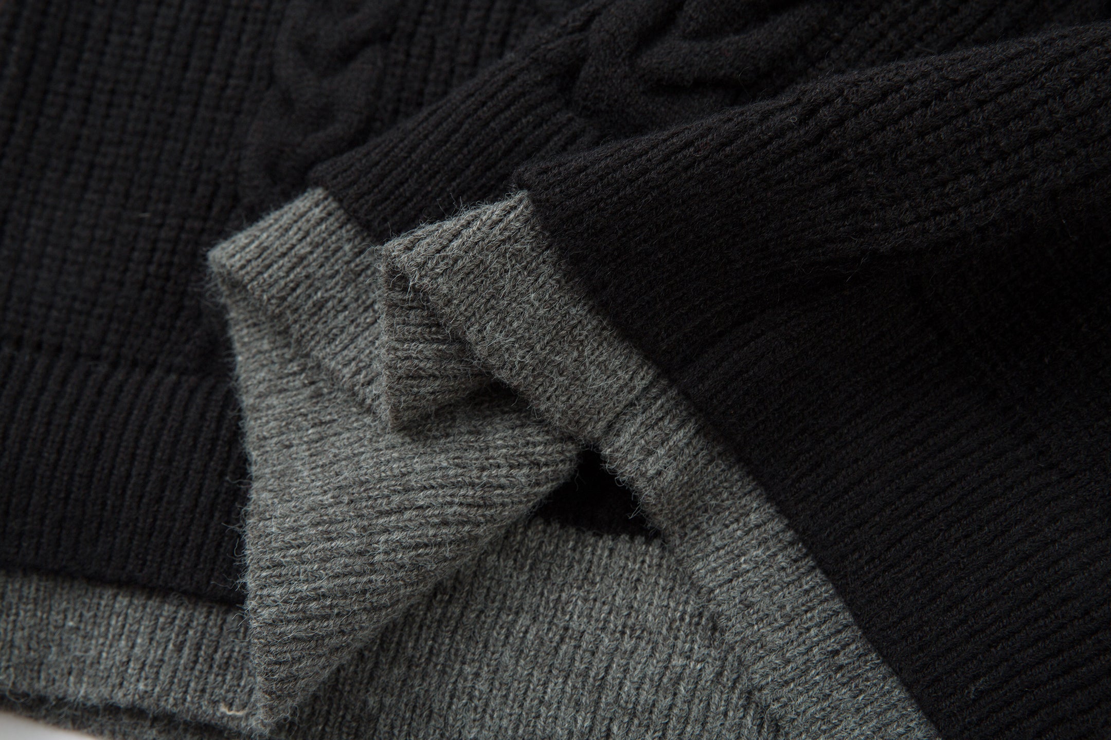 Omirad Vintage Cable Knit Polo Sweater